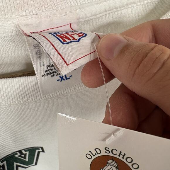 Y2K NFL New York Jets White Tee Shirt Size XL - Picture 4 of 5
